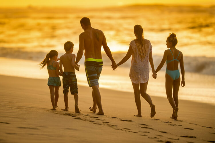 férias na praia com familia