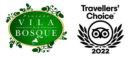 Logo da Vila do Bosque e selo Traveller's Choice 2022